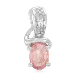 Padparadscha Sapphire Silver Pendant