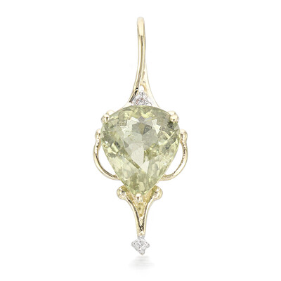 9K Cuprian Tourmaline Gold Pendant