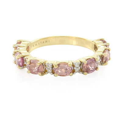18K Unheated Padparadscha Sapphire Gold Ring (AMAYANI)