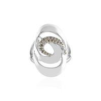 I3 Champagne Diamond Silver Ring (de Melo)