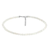 White Moonstone Silver Necklace