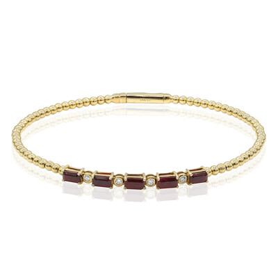 14K AAA Mozambique Ruby Gold Bangle (CIRARI)