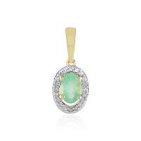 9K Colombian Emerald Gold Pendant