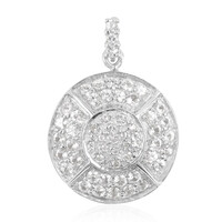 White Sapphire Silver Pendant