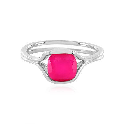 Raspberry Chalcedony Silver Ring