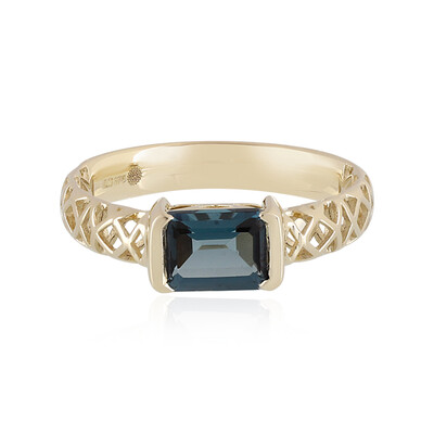 9K London Blue Topaz Gold Ring (Ornaments by de Melo)