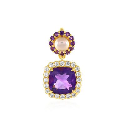 Siberian Amethyst Silver Pendant