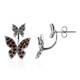 Mozambique Garnet Silver Earrings (Annette classic)