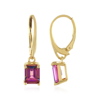 Purple Mystic Topaz Silver Earrings