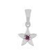 I2 Purple Diamond Silver Pendant