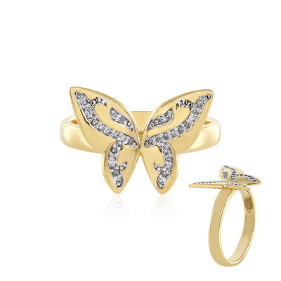 I3 Brown Diamond Silver Ring