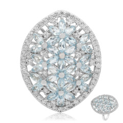 Sky Blue Topaz Silver Ring