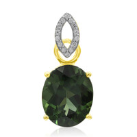 9K Green apatite Gold Pendant (Tenner Diniz)