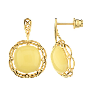 Milky Baltic Amber Silver Earrings (dagen)