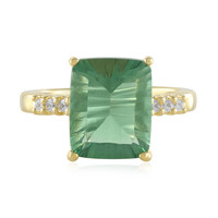 Green Fluorite Silver Ring