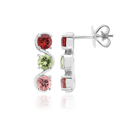 Fancy Tourmaline Silver Earrings (Pallanova)