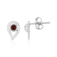 Mozambique Garnet Silver Earrings