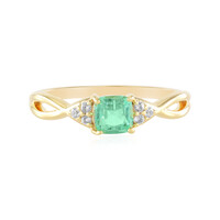Russian Emerald Silver Ring (Adela Silber)