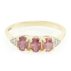 10K Unheated Padparadscha Sapphire Gold Ring