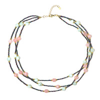 Golden Hematite Silver Necklace (Riya)