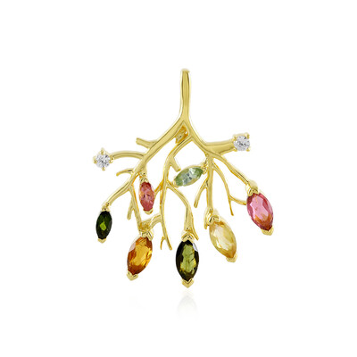 Fancy Tourmaline Silver Pendant (MONOSONO COLLECTION)