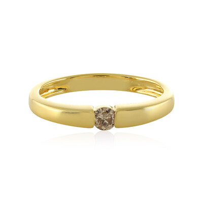 I4 Champagne Diamond Silver Ring