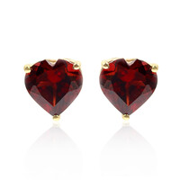 9K Mozambique Garnet Gold Earrings