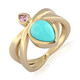 9K Sleeping Beauty Turquoise Gold Ring (de Melo)