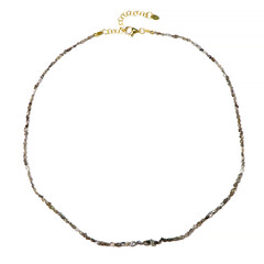 Champagne Diamond Silver Necklace