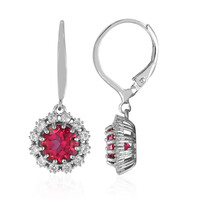 Pink Topaz Silver Earrings