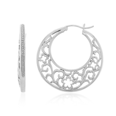 Diamond Silver Earrings