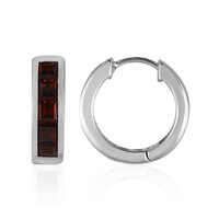 Mozambique Garnet Silver Earrings