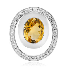 Citrine Silver Pendant