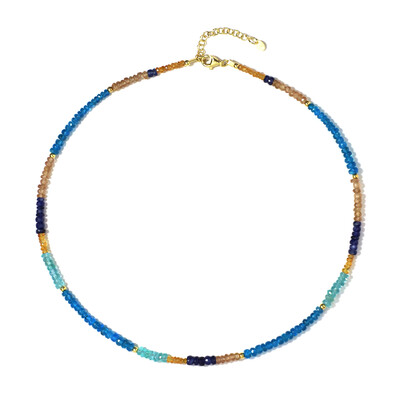 Madagascar Blue Sapphire Silver Necklace (Riya)