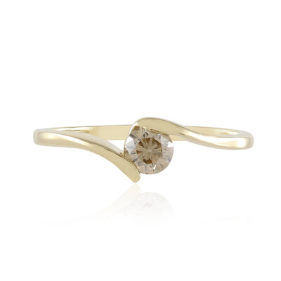 9K SI2 Champagne Diamond Gold Ring