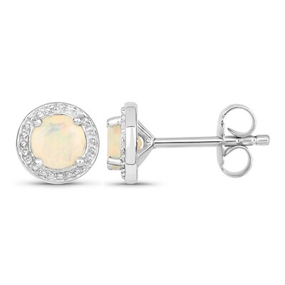 Welo Opal Silver Earrings