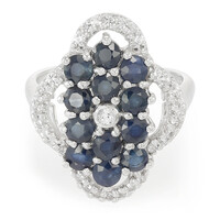 Blue Sapphire Silver Ring