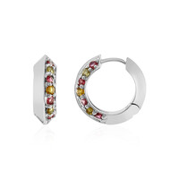 Fancy Tourmaline Silver Earrings