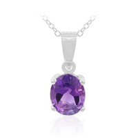 Zambian Amethyst Silver Necklace