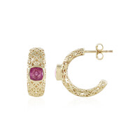 9K Madagascar Pink Sapphire Gold Earrings (Ornaments by de Melo)