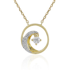 9K Flawless (F) Diamond Gold Necklace (LUCENT DIAMONDS)