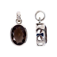 Smoky Quartz Silver Pendant
