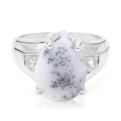 Dendritic Agate Silver Ring