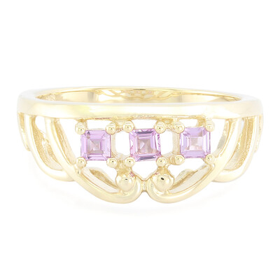 9K Unheated Ceylon Purple Sapphire Gold Ring