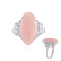 Pink Opal Silver Ring