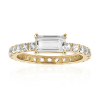 White Topaz Silver Ring