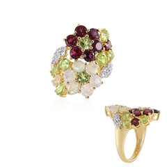 Rhodolite Silver Ring