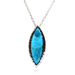 Kingman Blue Mojave Turquoise Silver Necklace (Faszination Türkis)