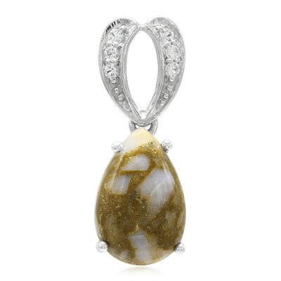 Dinosaur Bone Silver Pendant
