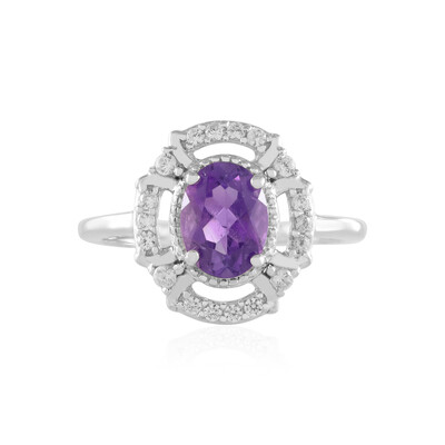 Zambian Amethyst Silver Ring